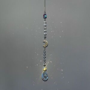 Golden Moon Handmade Beaded Crystal Sun Catcher